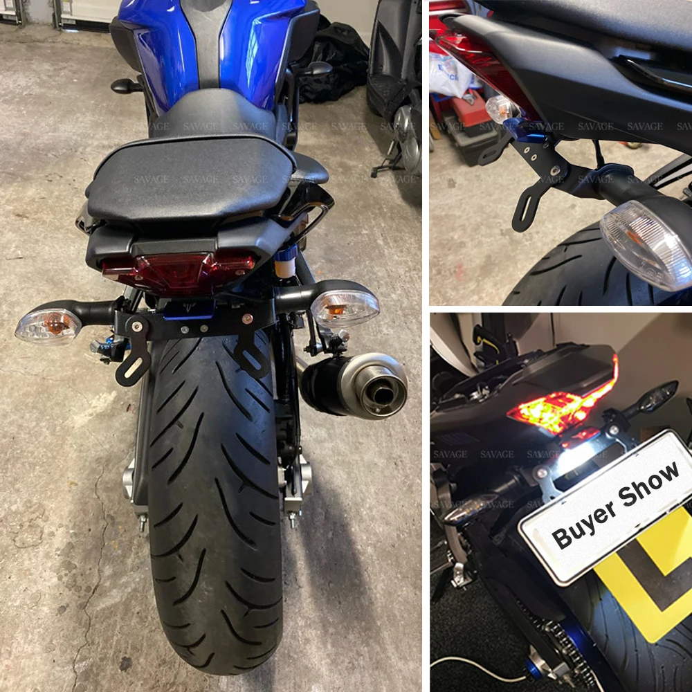 Держатель номерного знака светодиодный светильник для YAMAHA MT07 FZ07 MT 07 2014 15 16 17 18 19 2020