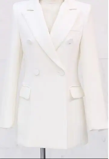 White Peak Lapel Women Suits Formal Trouser PantSuit Women Set Ladies Pant Suits Jacket+Pants Women Business Suits Blazer