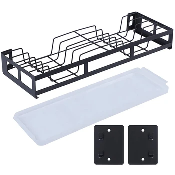 

Hot SV-Hanging Dish Drying Rack Wall Mount with Utensil Holder,Home Kitchen Storage Dish Rack with Drain Board,Durable