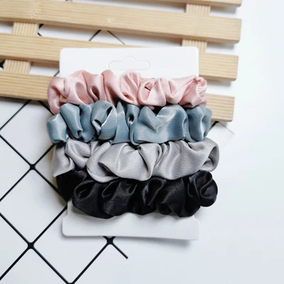 Pink blue 4pcs 4-6 шт./упак., обтянутая тканью; Набор для Новинки для женщин Нежный однотонные велюровые спортивные Цвет на голову эластичная повязка для головы с нахлестом девочек резиновую ленту повязки для волос аксессуары для волос - Цвет: Pink blue 4pcs