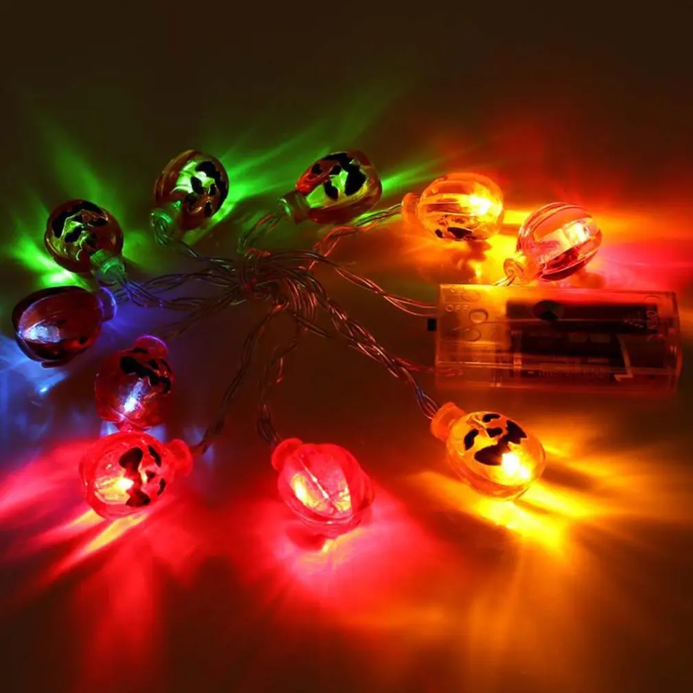 Хэллоуин призрак фестиваль Декор "Ужасы" одеваются 20Led батарея коробка стерео маленькая тыква фонарь