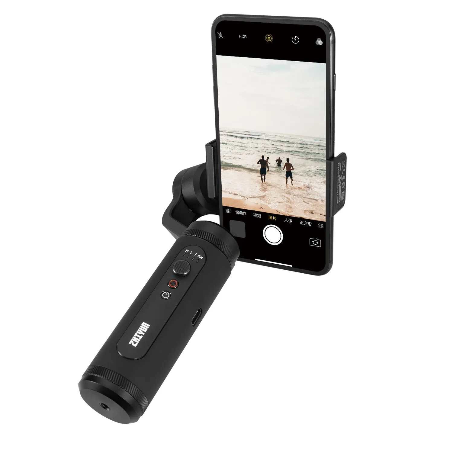 Zhiyun Smooth Q2 3-осевой ручной шарнирный стабилизатор для камеры GoPro для Vlog на YouTube видео запись уличные снимки, которые для iPhone Xs 8Plus 6 S