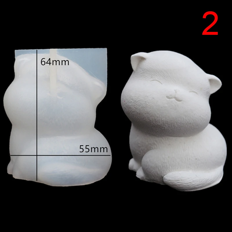 3D lucky cat Форма Силиконовая кошка формочка в виде котенка Сделай Сам форма для