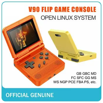 

V90 Retro Game Console Flip Linux System Handheld Game Console with16G Built in 3000 Games Video Game Console For PS1 N