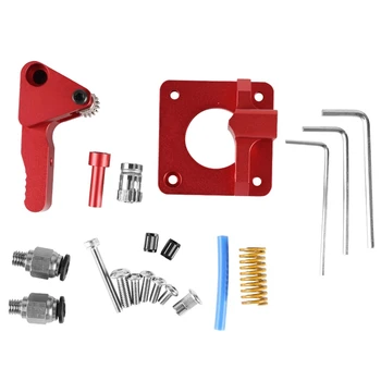 

3D Printer Accessories for Btech Double Pulley Extruder Upgrade Red For Cr-10S Pro Ender-3 (Left)