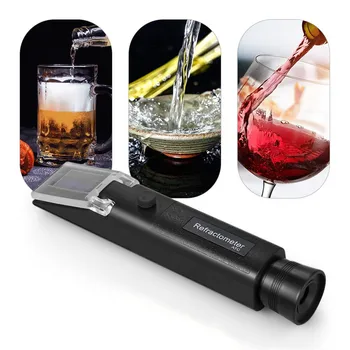 

Portable Refractometer Handheld Refratometer Liquor Percent Tester with 0-80% Measuring Range