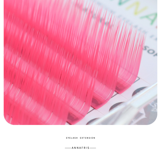 Individual Colored Eyelash Extension C D Curl Russian Volume 8-15mm Mix Length Natural Faux Mink Color False Lashes