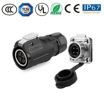 

4pin Waterproof connector M16 aviation circular Waterproof connector male socket female plug multi-function led connector