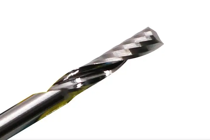 K55UF AA серия Одиночная Флейта концевая фреза Биты DJTOL 3,175 мм режущие биты для акрила, ПВХ, AAY1LX концевая фреза