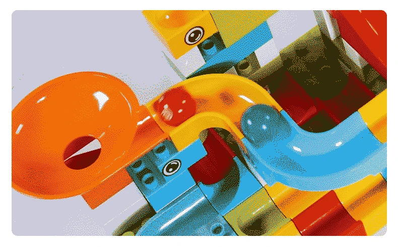 Big Size Slide Blocks Compatible Roof Big Particle Building Blocks Children's 4 Slide Blocks Educational Toys For Children