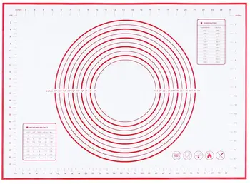 

Silicone Pastry Mat Non-Stick Baking Mat for Rolling Dough with Measurements and Pastry Scraper Non-Slip Multipurpose Baking Mat