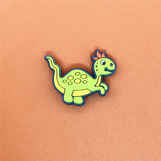 Single Sale 1pcs Shoe Charms Novel Dinosaur Shoe Accessories Cute Garden Shoe Decoration for croc jibz Buckle Kid's X-mas Gift Dinosaur E