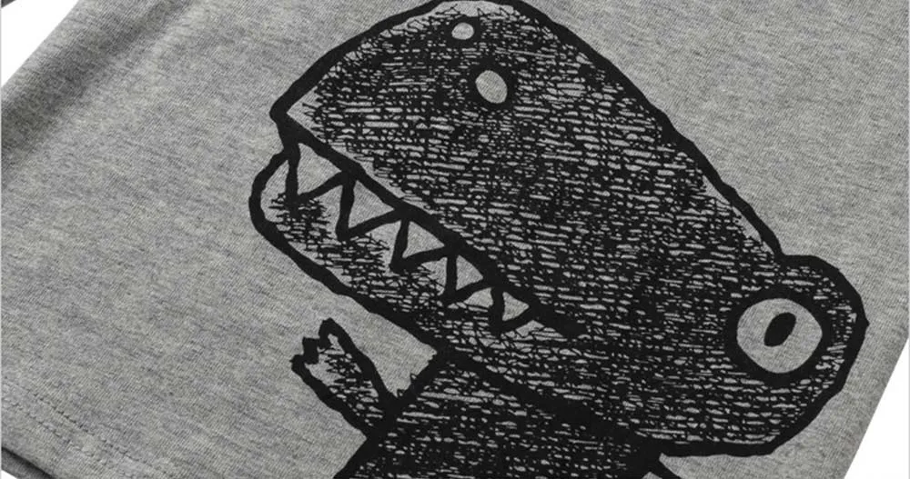 Зимние свитшоты Детский свитер кроп-топ Подростковая футболка с длинными рукавами и надписью «динозавр» топы, футболки, одежда Y94