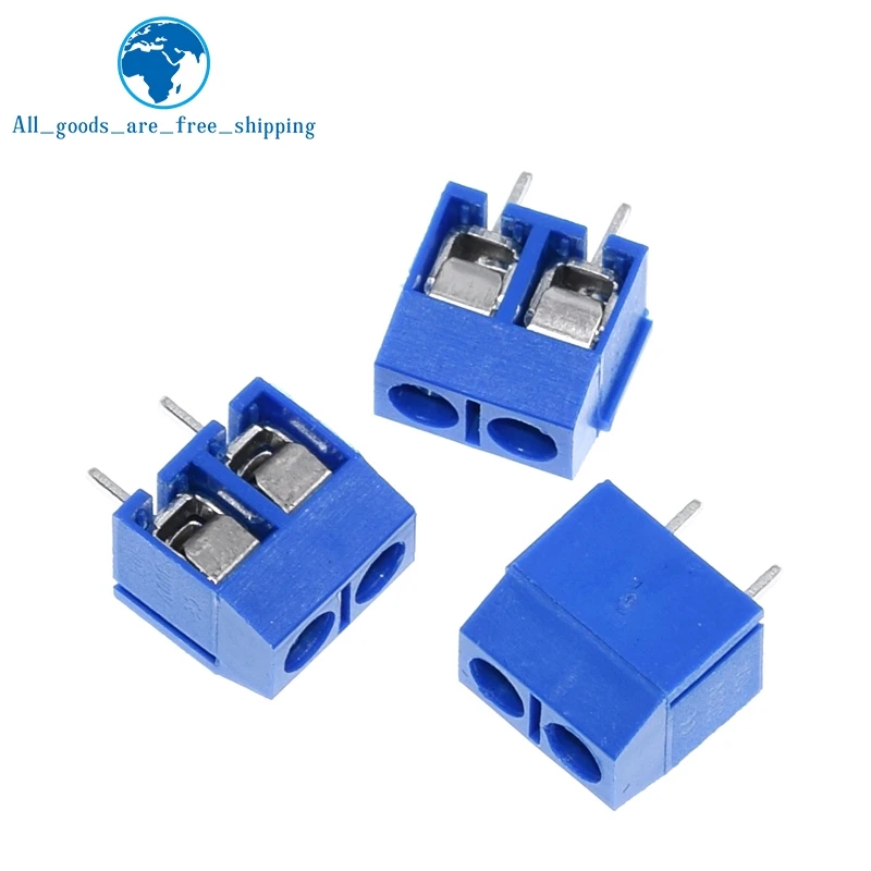 TZT 10/30PCS KF301-2P KF301-5.0-2P KF301 Schraube 2Pin 5,0mm Gerade Pin Schraube Stecker Schwarz Rot und Blau – Detail 7