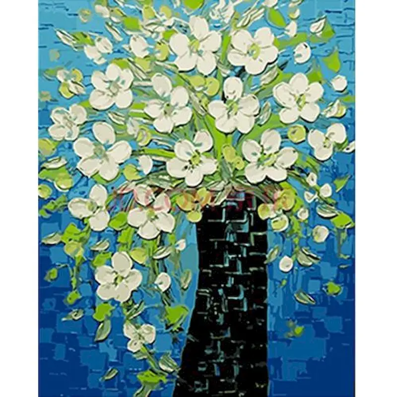 

60x75cm DIY Painting By Numbers With Frame Famous Picture Tree Handpainted Oil Painting Acrylic Paint On Canvas Gift