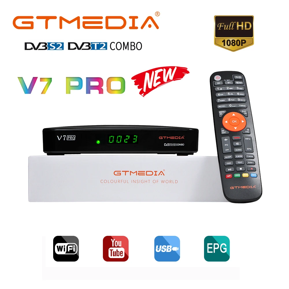 GTMEDIA V7 Pro-цифра спутниковый телевизионный ресивер ТВ DVB-S2 DVB-T2 декодер CA слот для