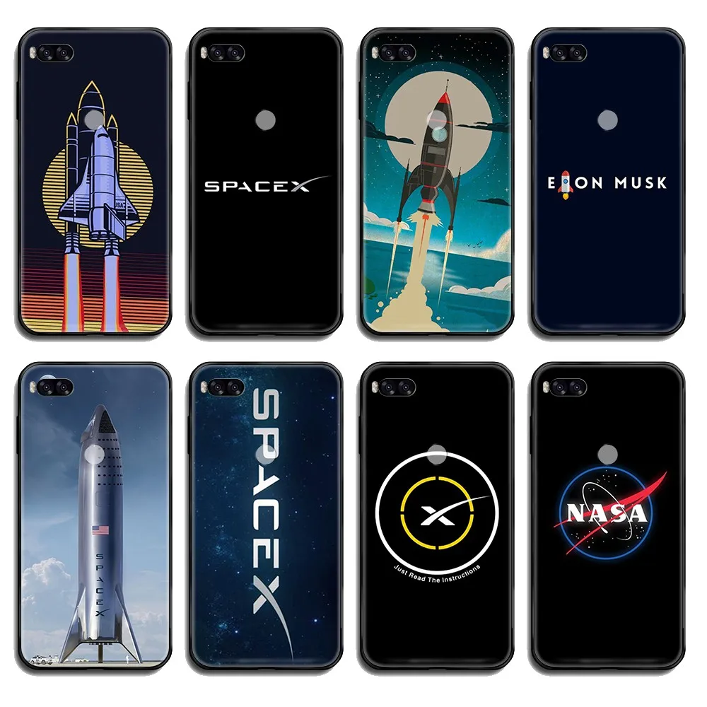 Нам Илона маска SpaceX Лого-арт бампер Etui чехол для задней панели мобильного
