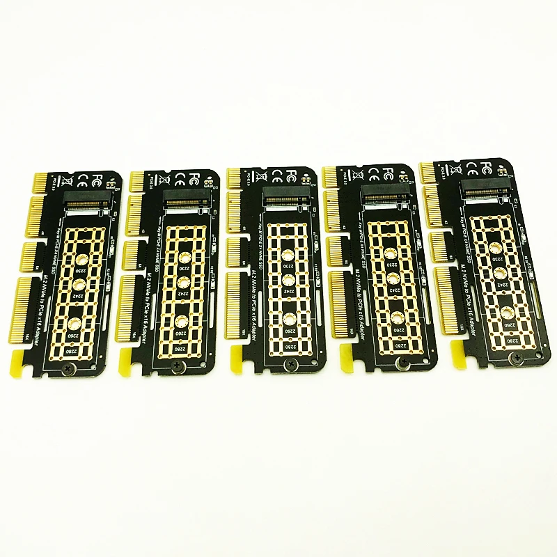 5 шт. M.2 NVME адаптер M.2 M2 NVME PCIE to M2 адаптер PCI Express X16 X8 X4 Raiser SSD M.2 PCI-E Плата расширения для SSD 2230-2280