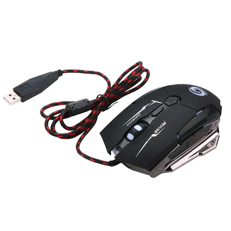 K1015 Usb Проводная мышь 7 кнопок 4 цвета Led 4000 точек/дюйм Регулируемая оптическая игровая мышь геймер профессиональная игровая мышь Проводная