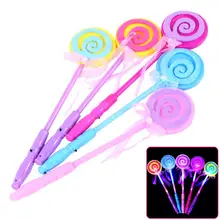 

LED Light up Magic Flashing Fairy Wand Princess Lollipop Stick Girl Xmas Gift