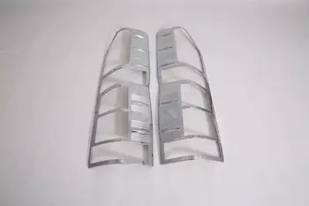 

For TOYOTA Hiace 2019 2PC ABS Chrome Carbon Fiber taillight decorative box for Car Styling Accessories