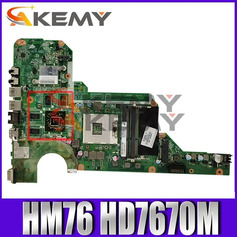 Placa base de ordenador portátil DA0R33MB6F0, para hp G4 G6-2000, 680570-001, 680570-501, DA0R33MB6E0, HM76, HD7670M, 100% completamente probada