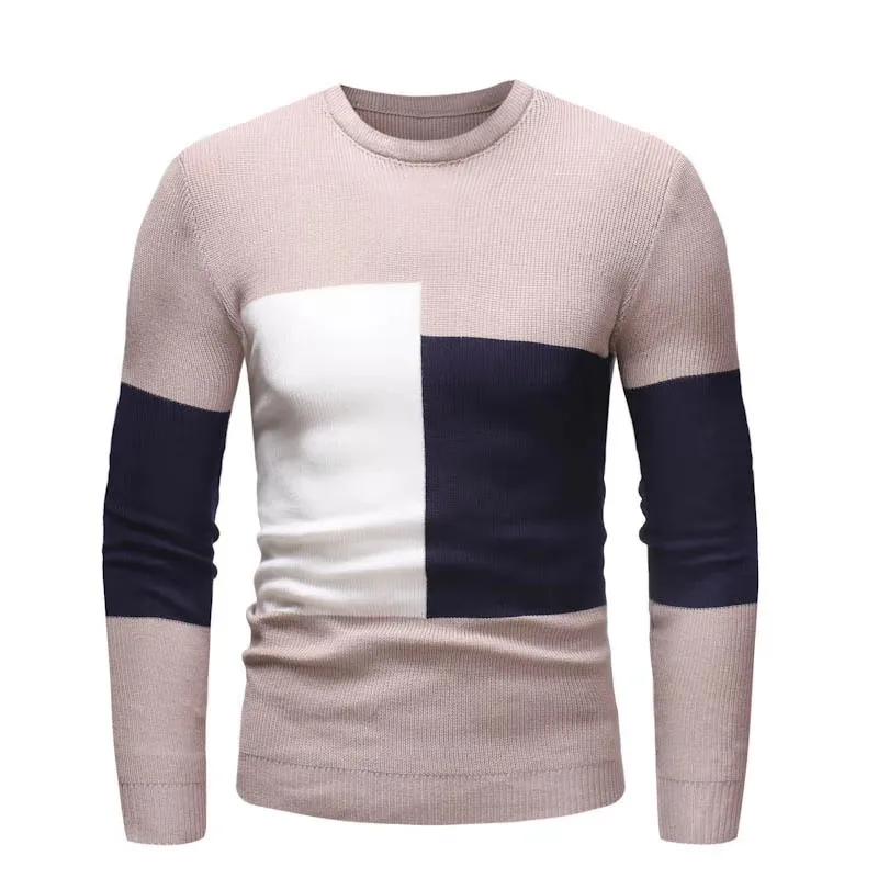 light brown invierno nueva llegada caliente grueso suéteres de o-Cuello suéter de lana de la marca de los hombres ropa de punto de - Цвет: light brown