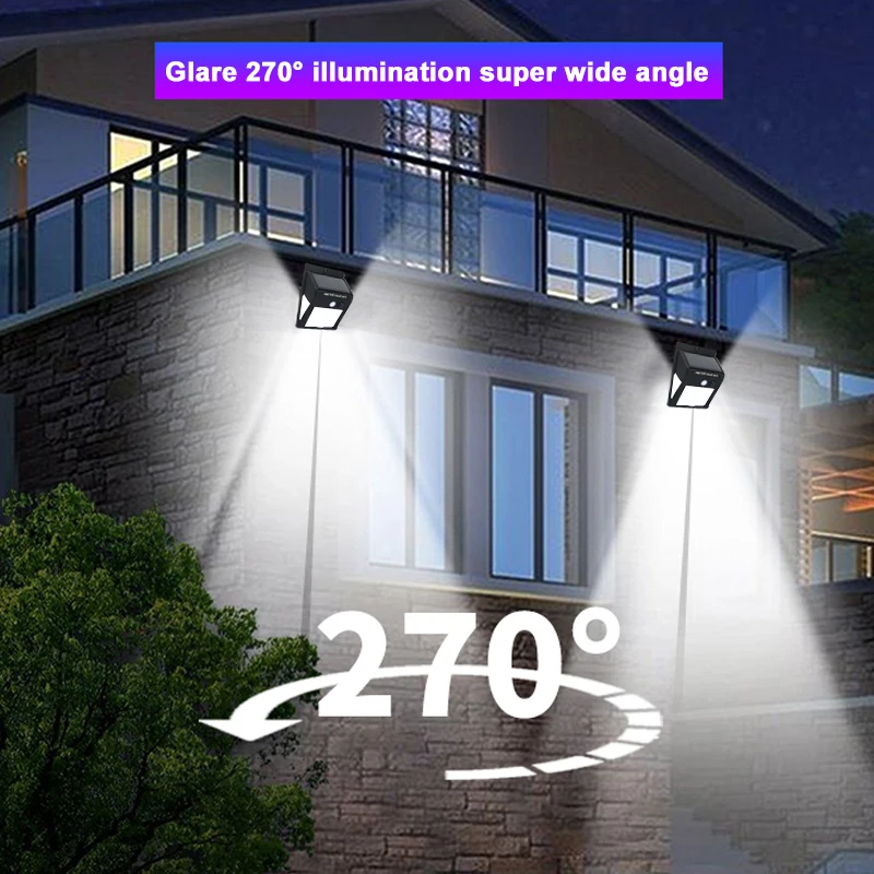 

Eco-Friendly Street Lamp Solar Motion Sensor COB 60LED 8W Waterproof Home Outdoor Light Controlled Walkway Lights Wall Light