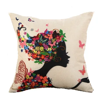 

Pillow cover Pillowcase Cotton Linen Printed Throw Pillow Cover Pillows Decorative Home Pillow Case