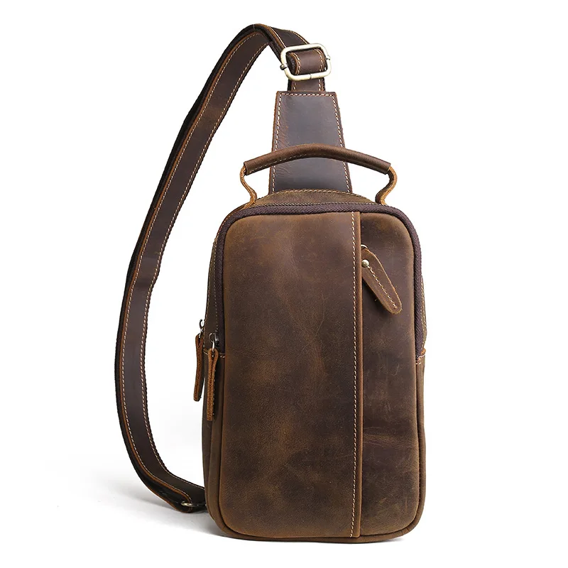 Мужская сумка MAHEU из натуральной кожи на одно плечо, Мужская нагрудная сумка s для iPad, Мужская нагрудная сумка из коровьей кожи, Повседневная брендовая сумка, популярный дизайн