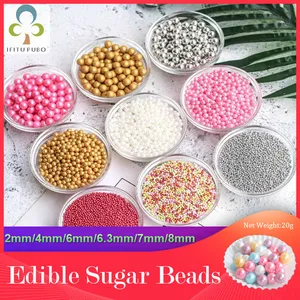 20 г красочные бусины съедобный жемчуг сахарный шар помадка DIY торт Naking Силиконовый Шоколад для украшения с помощью сахара конфеты Fimo глина GYH - изображение