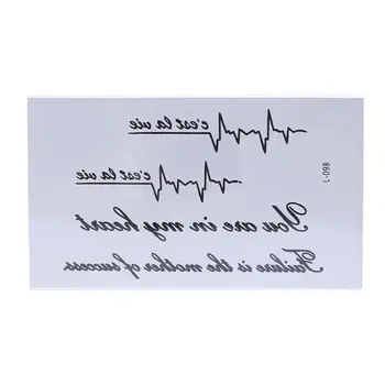 

Drop Ship Black Stars Heart Pattern Removable Waterproof Temporary Tattoo Body Art Sticker