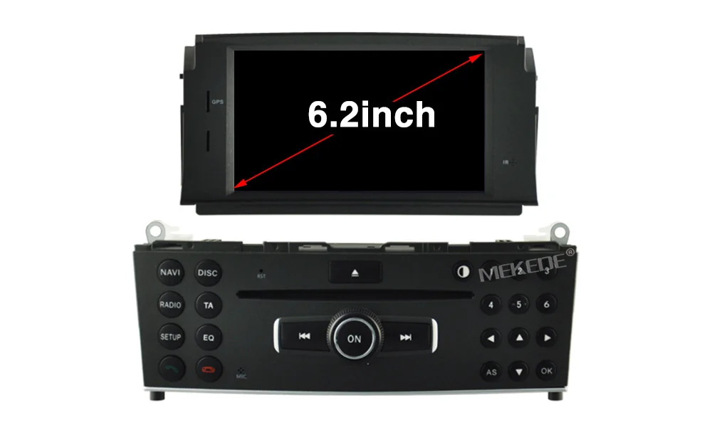 Clearance 6.2"Android 9.0 4+64G Car DVD Player For Mercedes Benz W204 C200 Wifi  GPS Bluetooth Radio Stereo audio media 3