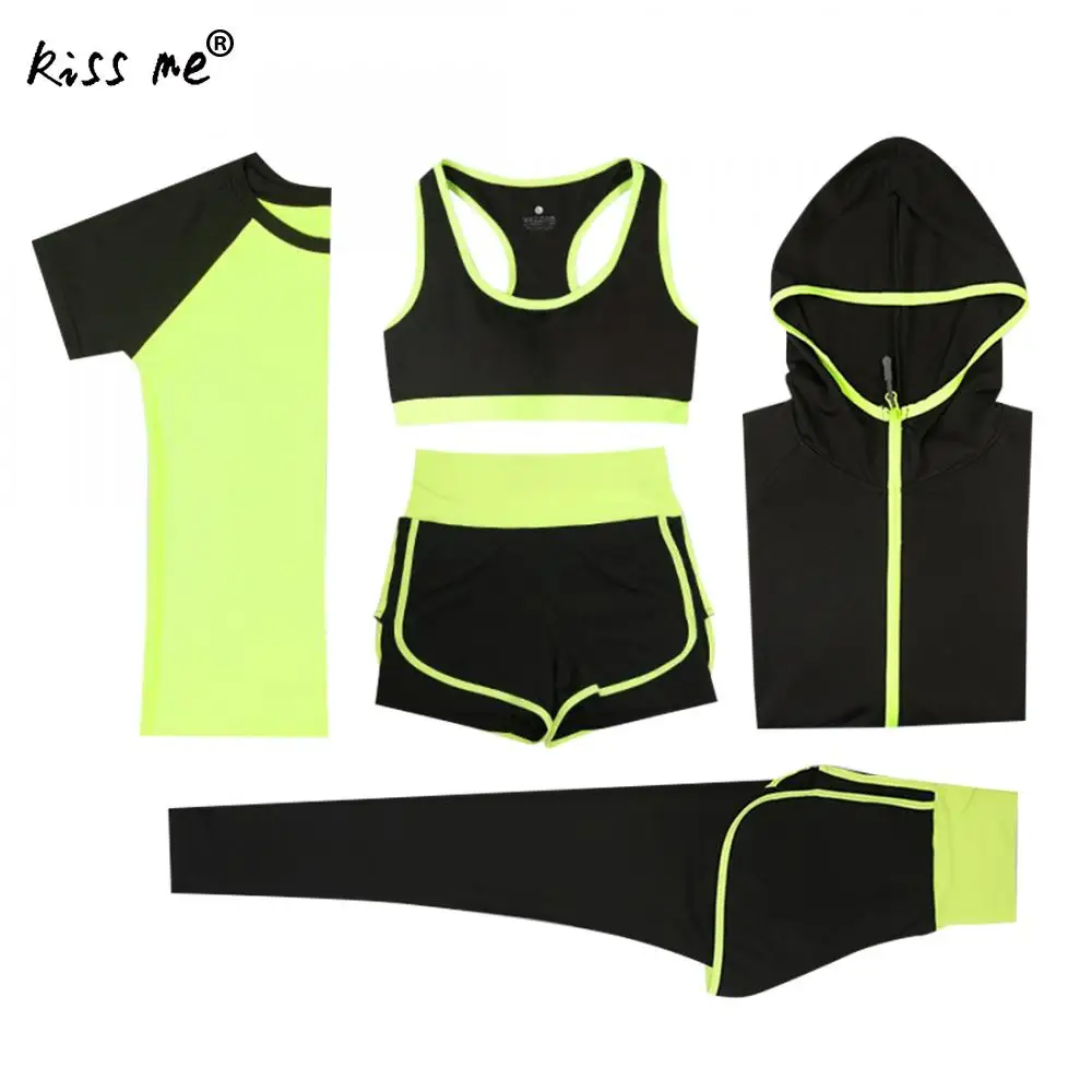 

Solid Sport Set Women Gym Wear Running Set Female Fitness Training Sportswear Exercise Jogging Sport Suit Yoga Shirt