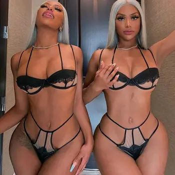 

New Women Sexy-Lingerie Nightwear Dress Babydoll G-string Underwear Lace Bra Set