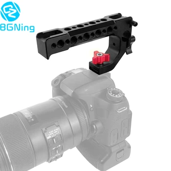 

BGNing DSLR Camera Top Handle Grip Stabilizer Cheese Handle With 15mm Rod Clamp Cold Shoe Hot Shoe 1/4" 3/8" Adapter Holes