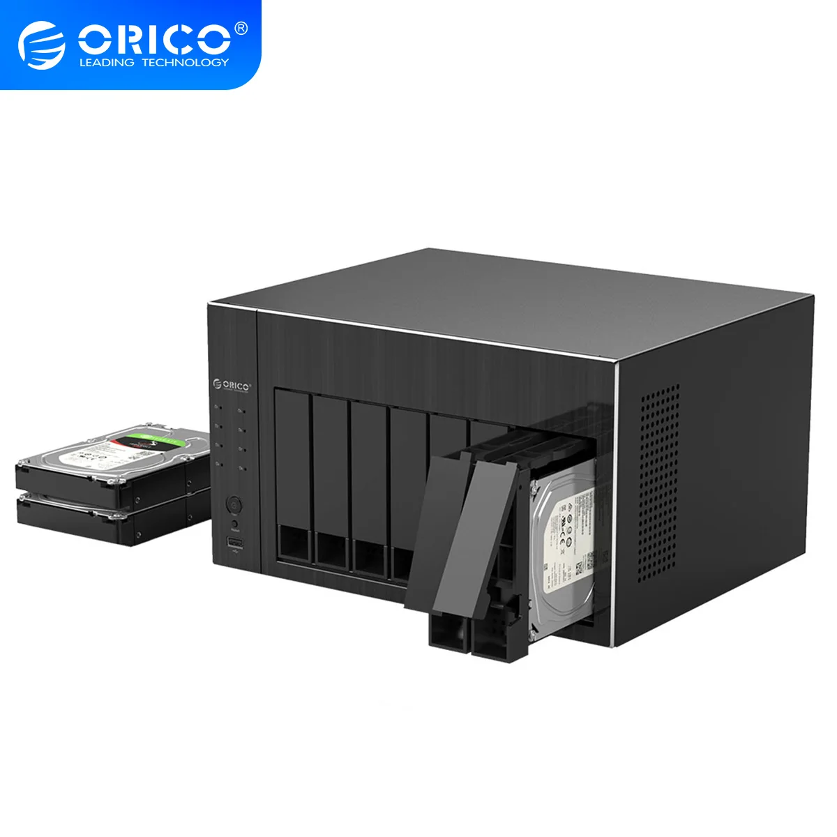 

ORICO OS Series NAS 2.5" 3.5" Hard Drive Enclosure 8 Bay Network Attached Storage with RAID Gen7 SATA to USB3.0 HDMI HDD Case