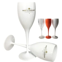 Flutes-Glasses Champagne Acrylic Plastic Moet 2-Cups Transparent White Dishwasher-Safe