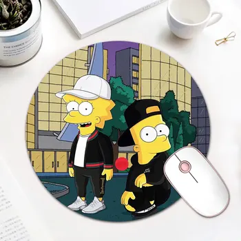 

Big Promotion Cartoon Simpsons Gamer Speed Mice Mat Small Rubber Mousepad Computer Game Round Mouse Pad 20CM 22CM 24CM