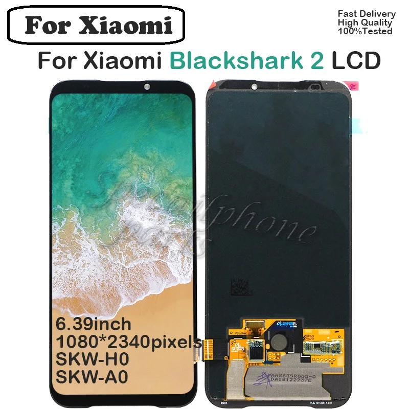 Oled-дисплей 6 39 дюйма для Xiaomi Black Shark 2 Pro зеркальный ЖК-экран + сенсорный дигитайзер