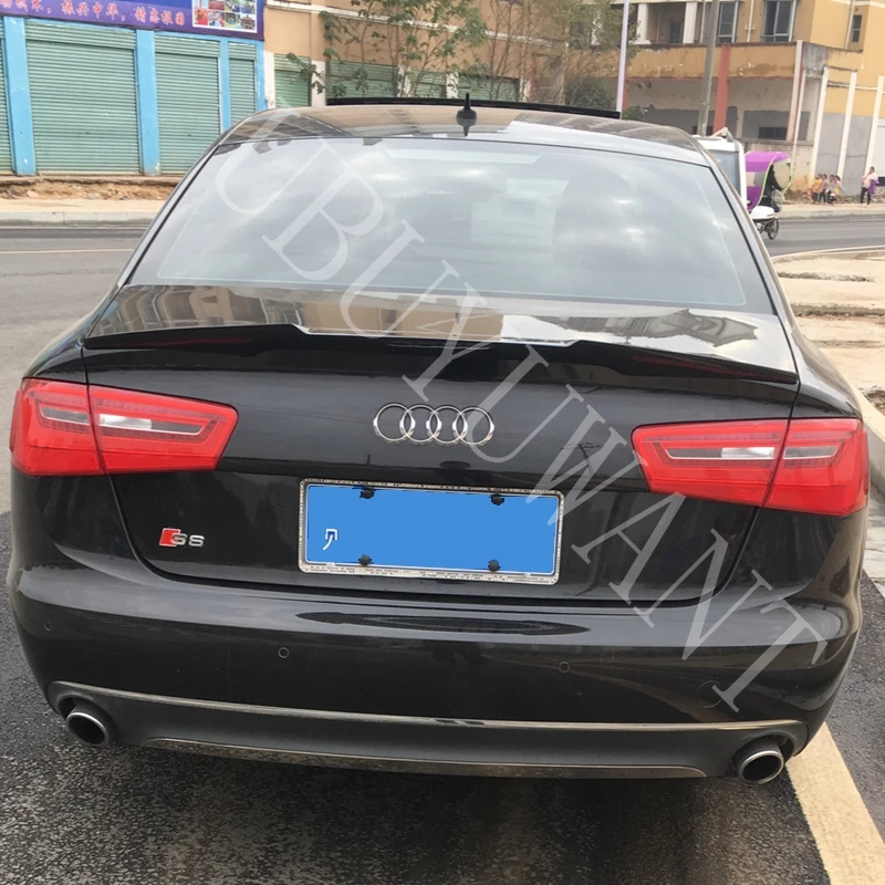 Углеродное волокно M4 Стиль внешний автомобиль хвост загрузки крыло украшение задний багажник спойлер для Audi A6 C7 2013