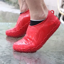 Модные унисекс водонепроницаемые бахилы силиконовый материал обувь протекторы резиновые сапоги для дома на открытом воздухе дождливые дни