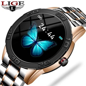 

LIGE 2020 New smart watch Men IP67 Waterproof Fitness Tracker Heart Rate Blood Pressure Monitor Pedometer Sport smartwatch +Box