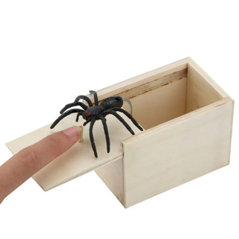 Деревянные шалости паук пугать ящик трюк играть шутка ужас Смешные шалости игрушки Хэллоуин