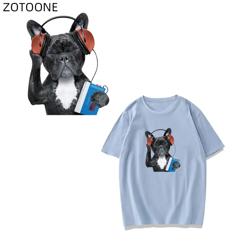 Термонаклейки ZOTOONE виниловые с большой нашивкой музыка нашивки в форме собак для