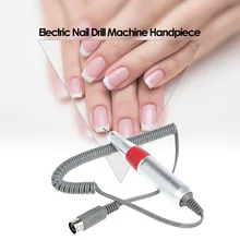 Мини электрический Фрезер для ногтей, сверлильный станок для Электрическая дрель-ручка для маникюра и педикюра, фрезер Nail Art Инструмент 12V 30000 об/мин, красный