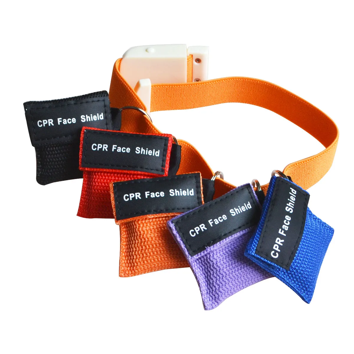 5pcs CPR Face Shield Mask W/ KeyChain & 1pc Buckle Tourniquet  For First Aid Rescue Outdoor Traveling Climbing Health Care Tools