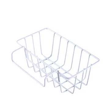 

Drain Basket Hangs Storage Holder Iron Multi Function Practical Dish Rack Shelf Sink