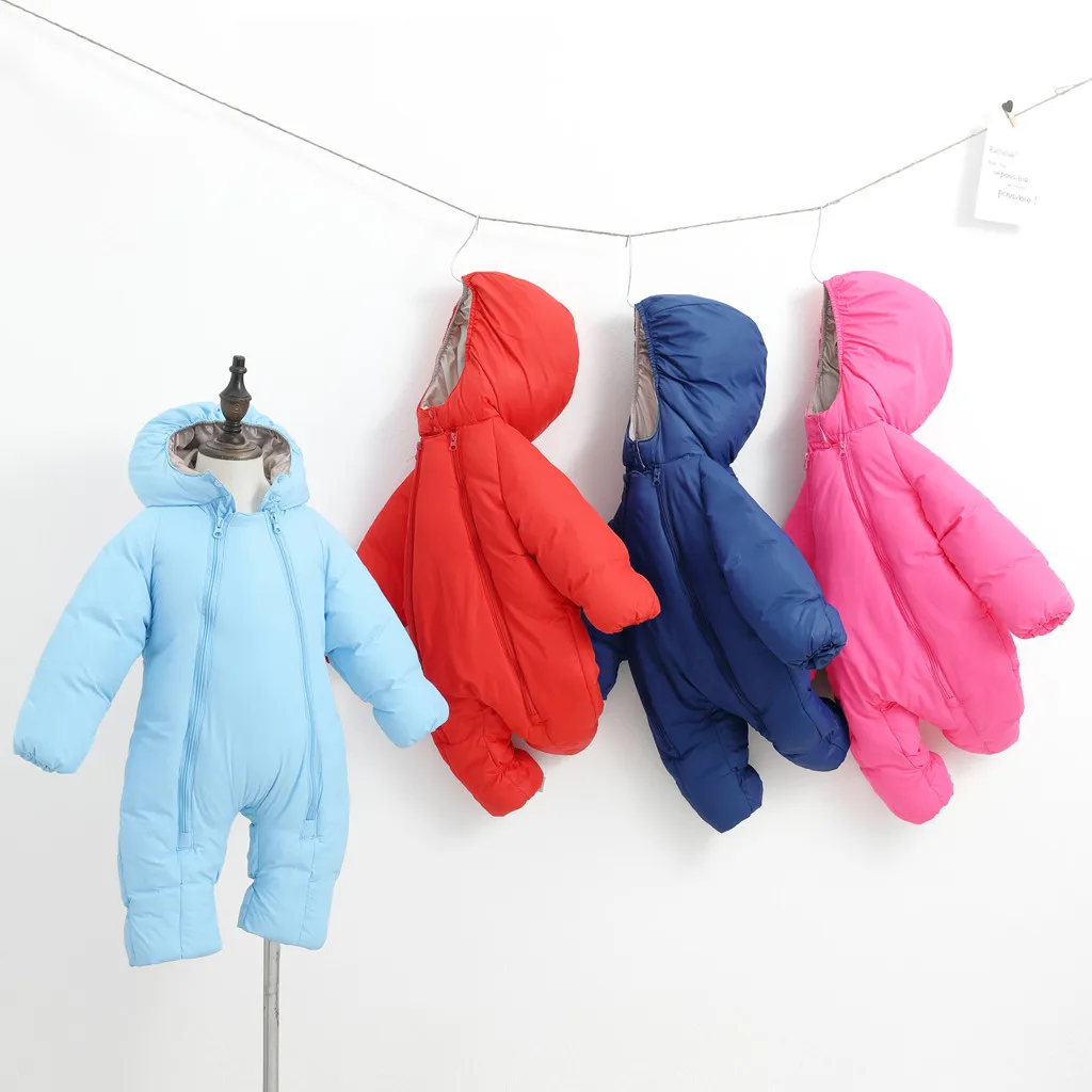 

Baby boy girl Clothes Girl Baby Cartoon Winter Jacket Kid Zip Thick Snowsuit Hoodie Coat Jumpsuit 2019