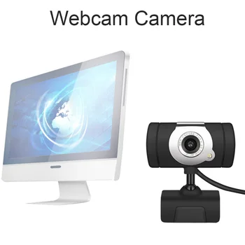 

Webcam Camera Clip On Computer PC Rotatable Telecommuting With Microphone USB HD Office Study Desktop Durable Driverless Home